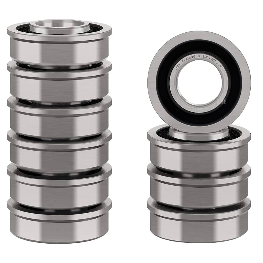 DJ-33 47° XiKe 10 Pcs Flanged Ball Bearings ID 3/4